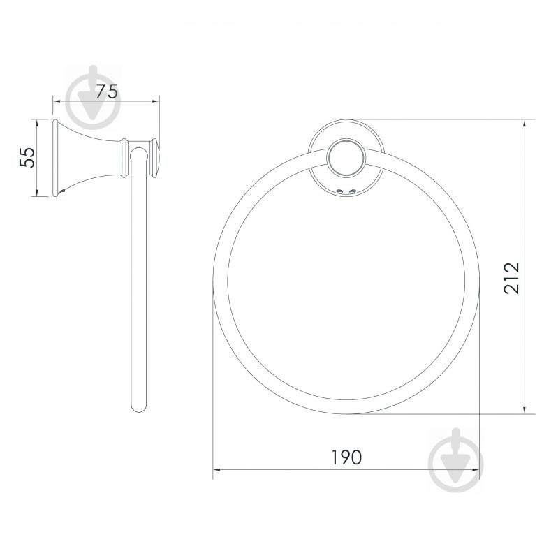 Кільце для рушника Imprese Podzima Ledove ZMK01170128 - фото 2