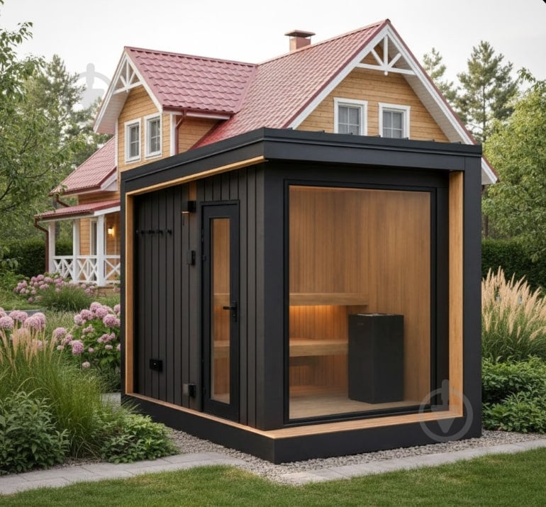 Модульна сауна стандарт 2,4х2,4х2,55 м - фото 1