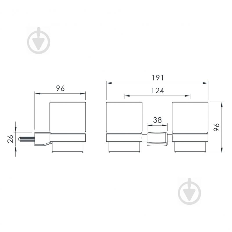 Стакан для зубных щеток Imprese Grafiky ZMK041807240 двойной - фото 2