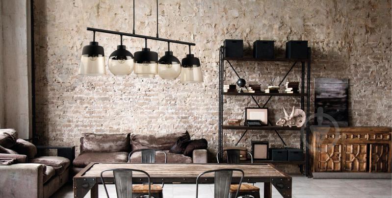 Подвес TK Lighting Amber 5x60 Вт E27 черный 2382 - фото 2