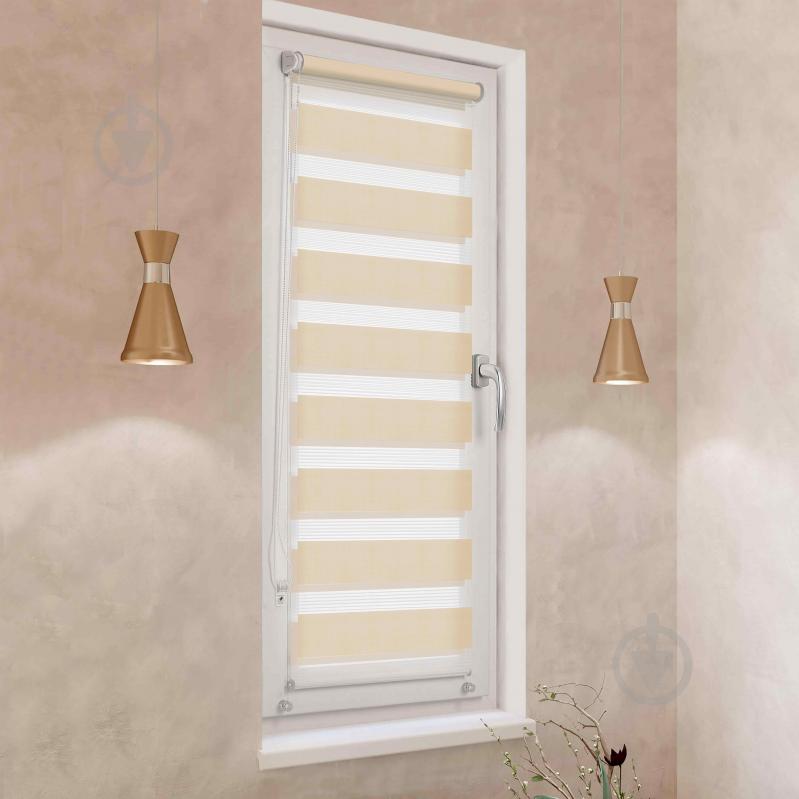 Ролета міні день-ніч Rollotex з фіксацією під нахил BH 213 Бежева 78x210 см - фото 2 Ролета міні день-ніч Rollotex з фіксацією під нахил BH 213 Бежева 78x210 см - фото 2