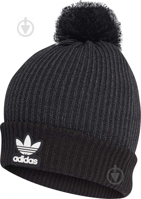 Шапка Adidas AC POM BEANIE H35510 р.L черный - фото 1