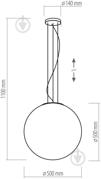Подвес TK Lighting Globo 3x60 Вт E27 янтарный 2170 - фото 3