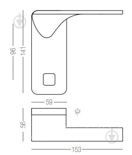 Ручка на планці MVM z-1500-96 у кольорі ma WC матовий антрацит - фото 3