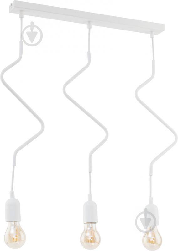 Подвес TK Lighting Zigzag 3x60 Вт E27 белый 2436 - фото 1