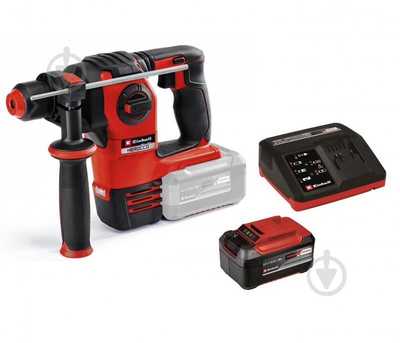 Перфоратор Einhell акумуляторний безщітковий PXC HEROCCO 18/20 Kit 5.2 Ah 4513900 Set2 - фото 1 Перфоратор Einhell акумуляторний безщітковий PXC HEROCCO 18/20 Kit 5.2 Ah 4513900 Set2 - фото 1