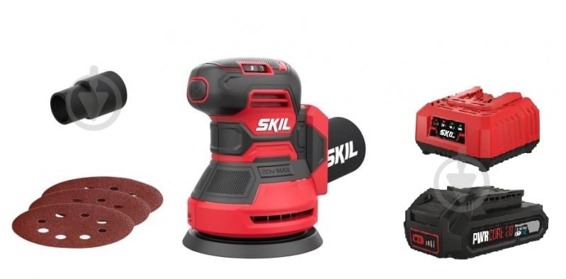 Эксцентриковая шлифмашина SKIL SR1E3745CA+BC1E3136AA - фото 1