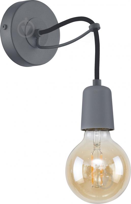 Бра TK Lighting Qualle 1x60 Вт E27 сірий 2683 - фото 1