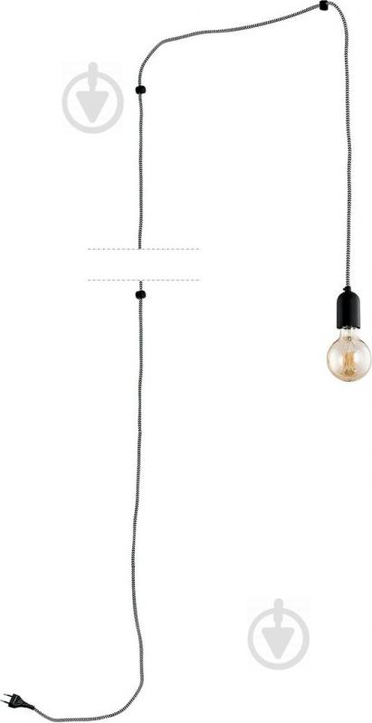 Підвіс TK Lighting Qualle 1x60 Вт E27 чорний 2204 - фото 1