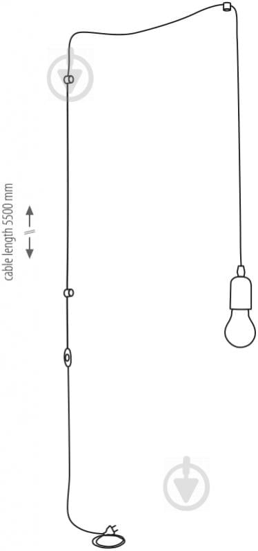 Підвіс TK Lighting Qualle 1x60 Вт E27 чорний 2204 - фото 2