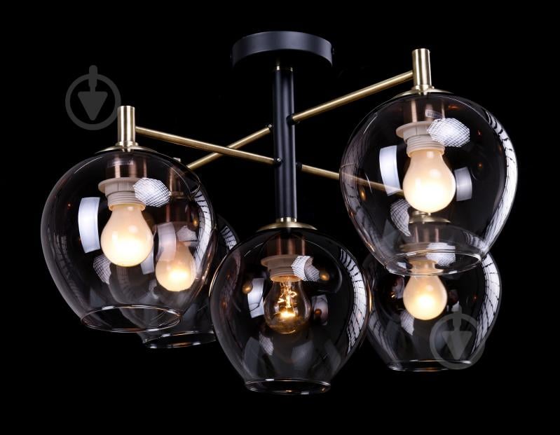 Люстра Accento lighting Sorrento h410 x d625 мм 5x60 Вт E27 античная латунь - фото 2