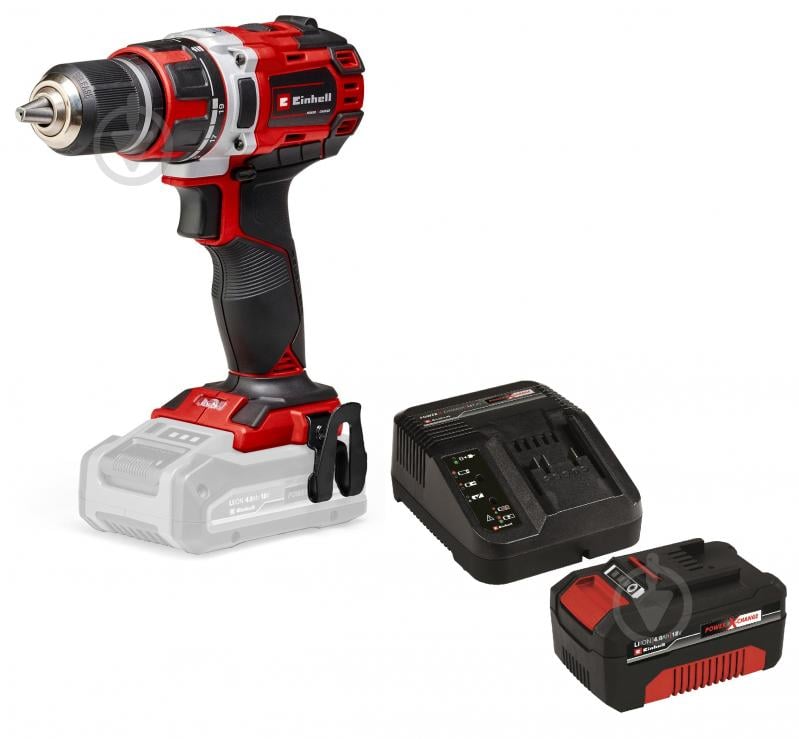 Шуруповерт акумуляторний Einhell безщітковий PXC TP-CD 18/50 Li BL Kit 4 Ah 4513887 Set2 - фото 1