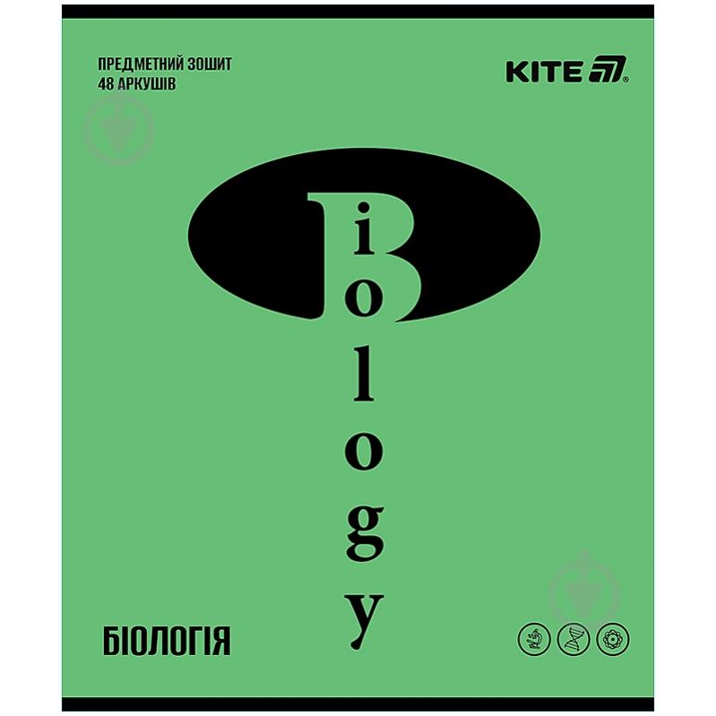 Зошит предметний 48 арк. клітинка Bright біологія K25-240-17 KITE - фото 1