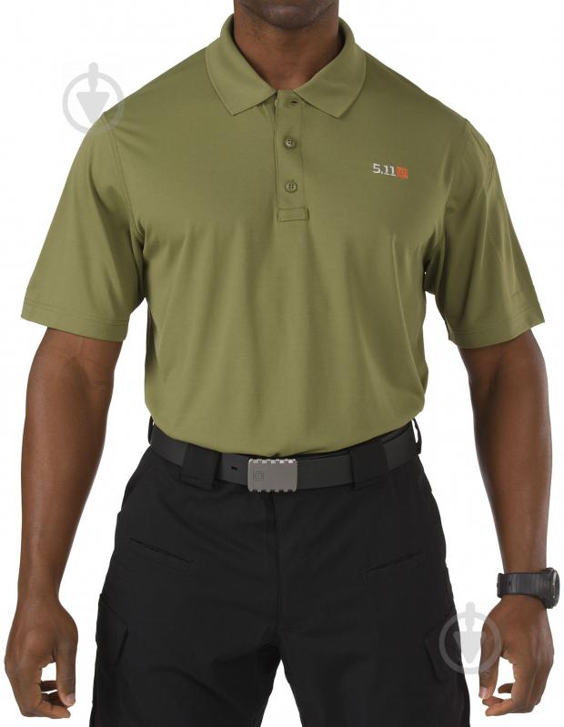 Поло 5.11 Tactical Pinnacle Short Sleeve Polo 71036 р.XXL. Fatigue зелений - фото 1