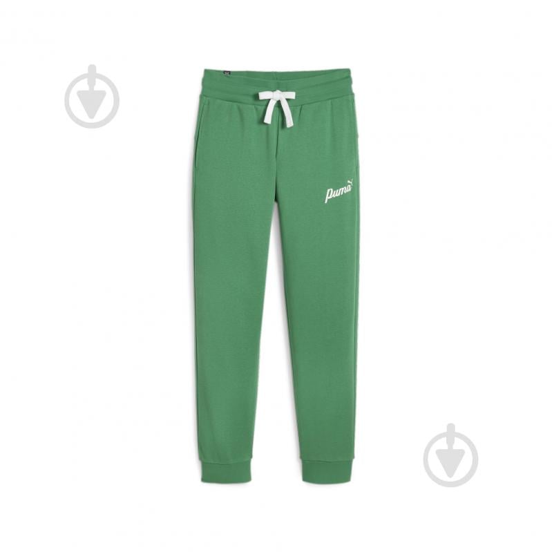 Штани Puma ESS+ SCRIPT PANTS TR 67935086 р. XS зелений - фото 1