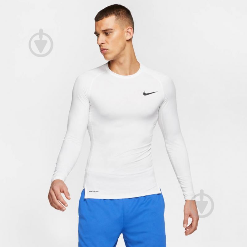 Футболка Nike M NP TOP LS TIGHT BV5588-100 р.2XL белый - фото 4