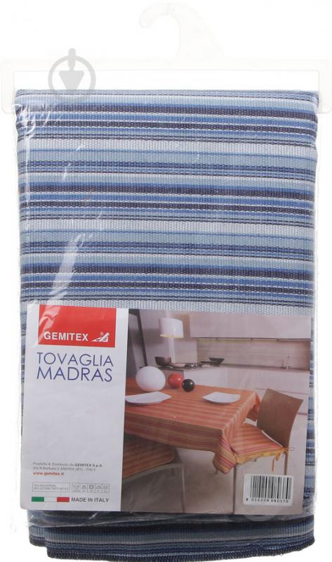 Скатертина Madras 140x140 см синій Gemitex - фото 3