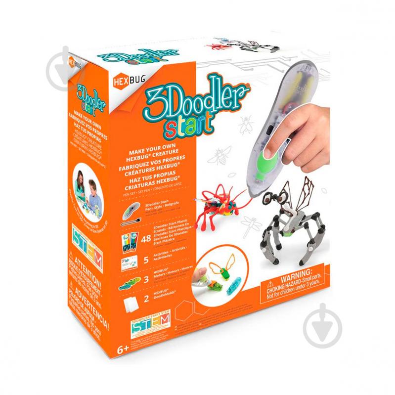 Набор для творчества 3Doodler Start 3D-ручка Hexbug 8SPSRBUG3E - фото 12