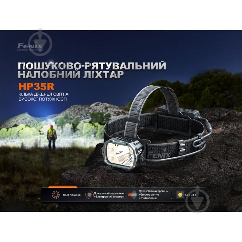 Фонарь налобный Fenix 4000 Lm HP35R - фото 6 Фонарь налобный Fenix 4000 Lm HP35R - фото 6