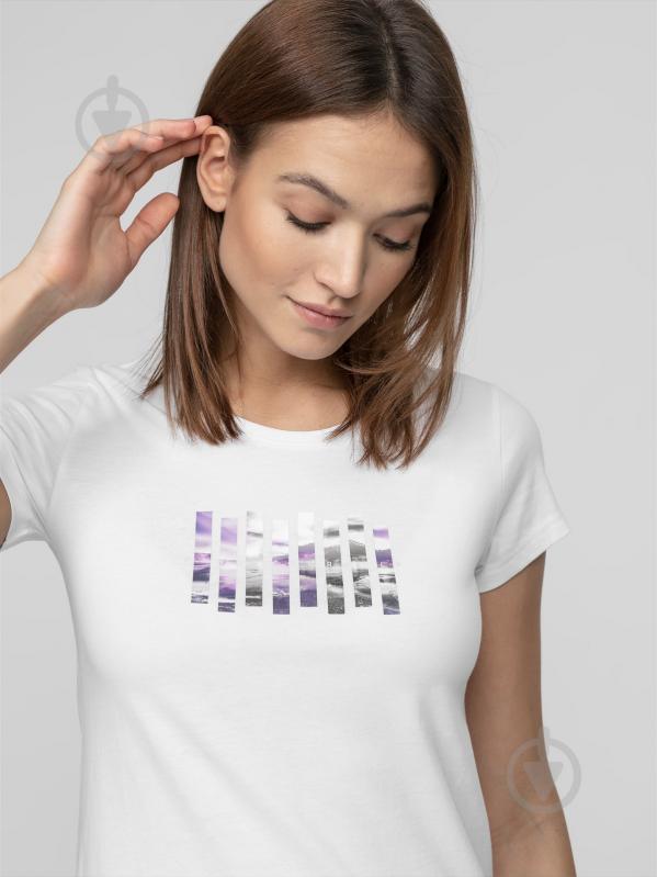 Футболка 4F D4L21-TSD211-10S р.M белый - фото 2 Футболка 4F D4L21-TSD211-10S р.M белый - фото 2