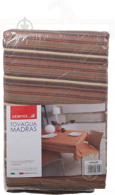 Скатертина MADRAS 140x240 см коричневий Gemitex - фото 3