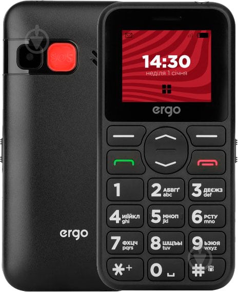 Мобільний телефон Ergo Dual Sim R181 Black - фото 1