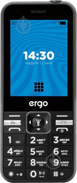 Мобільний телефон Ergo Е281 Dual Sim black E281 Black - фото 2
