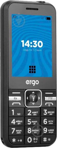 Мобільний телефон Ergo Е281 Dual Sim black E281 Black - фото 4