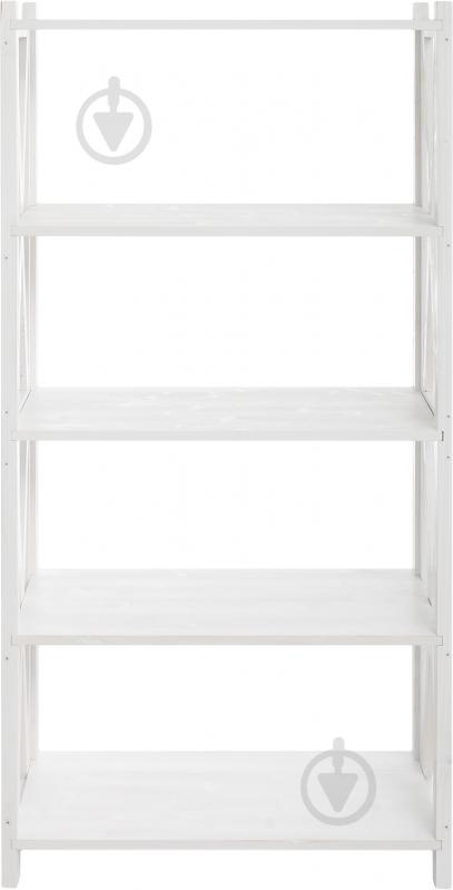 Стеллаж 1600x800x400 мм СПМК №579 белый дерево полки 5 шт. крашенный - фото 2