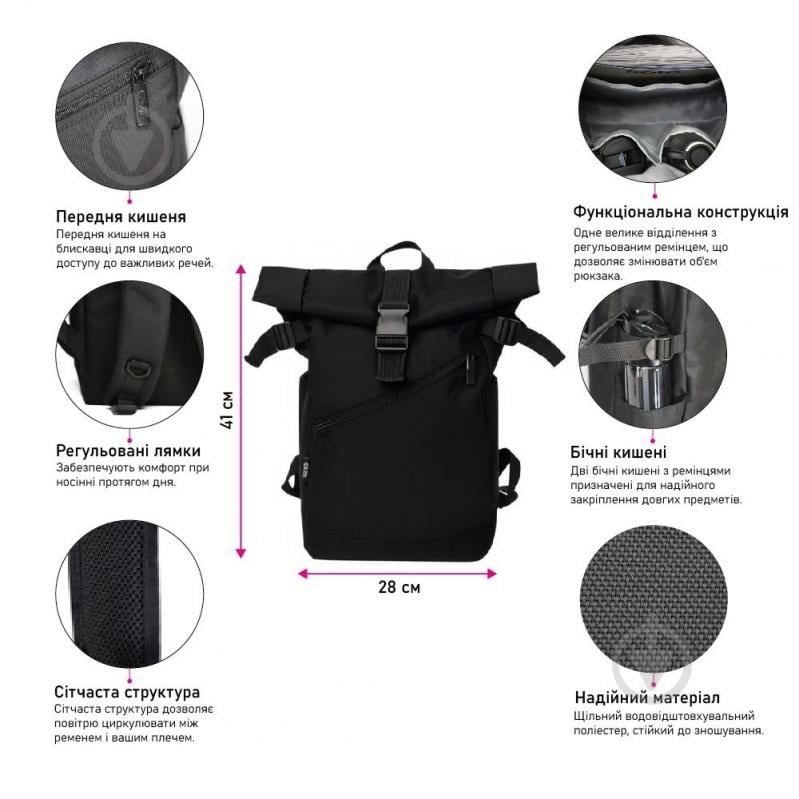 Рюкзак NikiBo Trend черный - фото 3