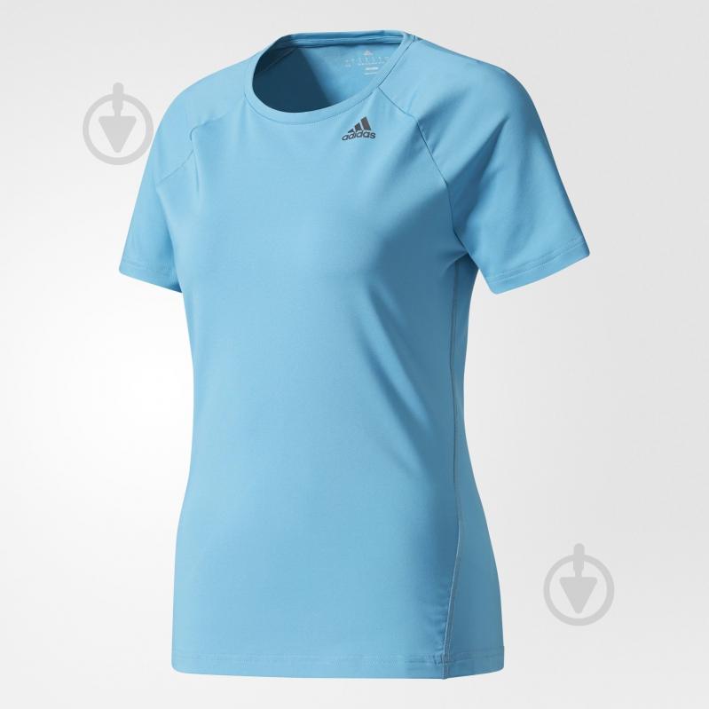 Футболка Adidas D2M Tee Solid BQ5826 р.S голубой - фото 1