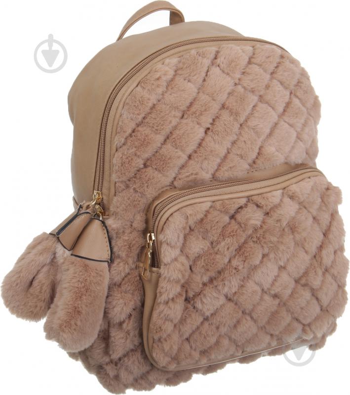 Рюкзак пушистый Soft Touch кофейный - фото 1