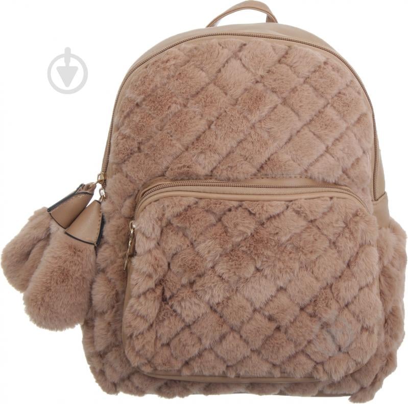 Рюкзак пушистый Soft Touch кофейный - фото 2