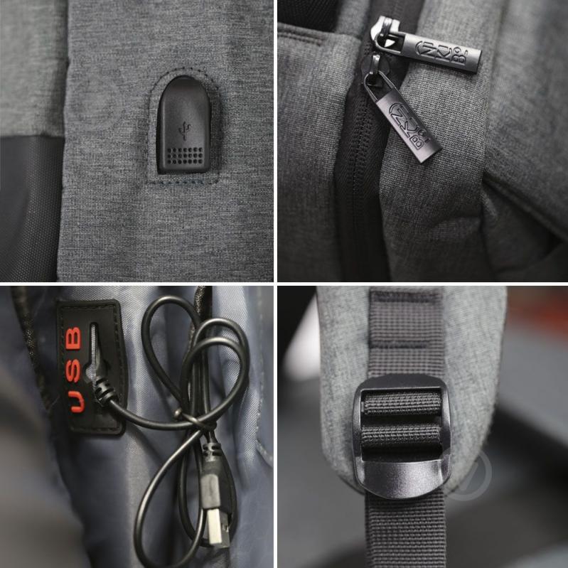 Рюкзак NikiBo Studio серый - фото 5