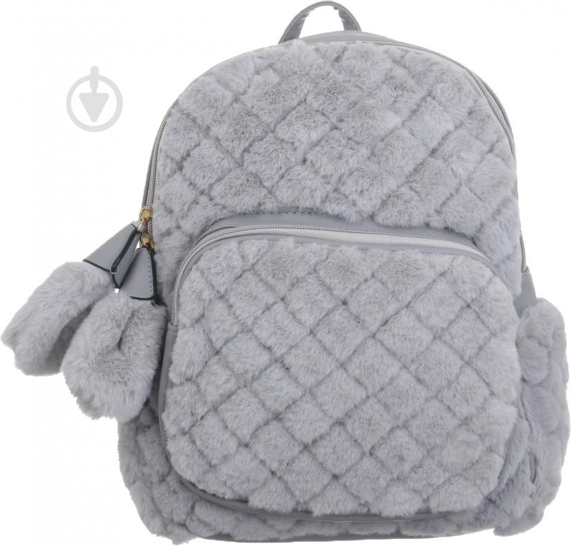Рюкзак пушистый Soft Touch серый - фото 2