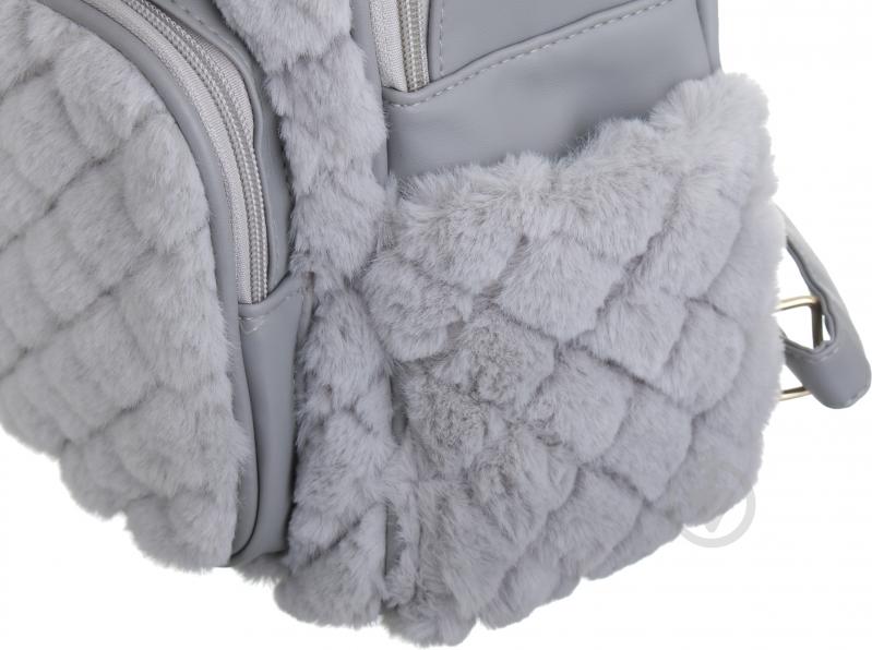 Рюкзак пушистый Soft Touch серый - фото 4