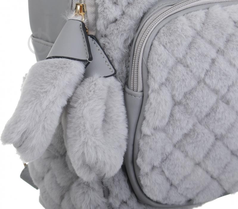 Рюкзак пушистый Soft Touch серый - фото 5