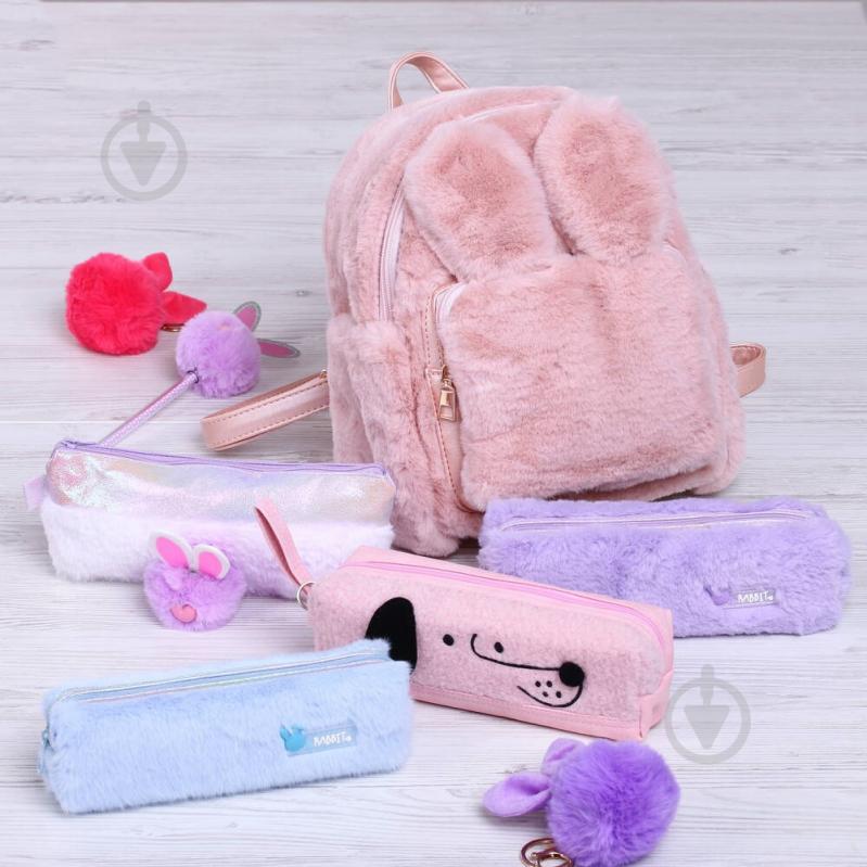 Рюкзак пушистый Soft Touch серый - фото 6