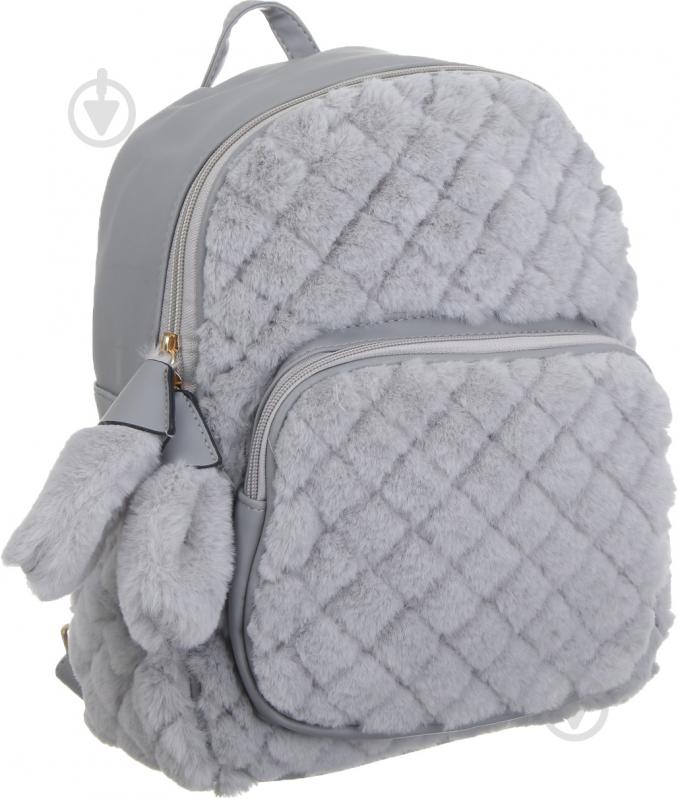 Рюкзак пушистый Soft Touch серый - фото 1