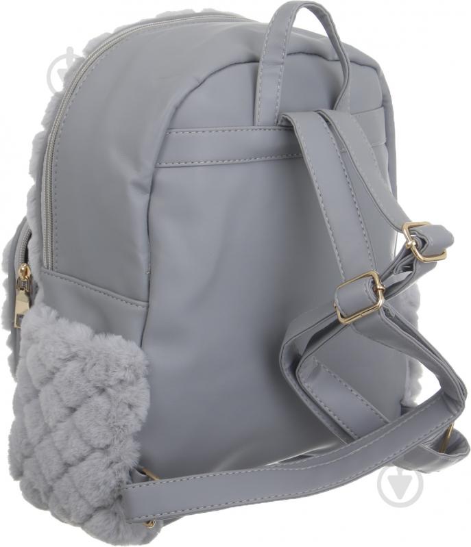 Рюкзак пушистый Soft Touch серый - фото 3