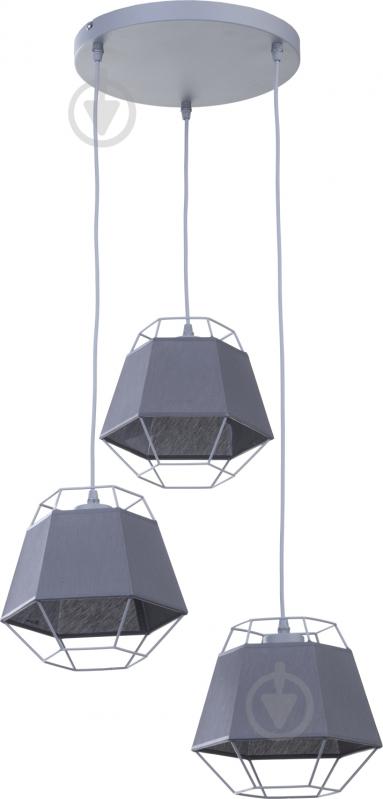 Люстра подвесная TK Lighting Cristal 3x60 Вт E27 серый 2340 - фото 1