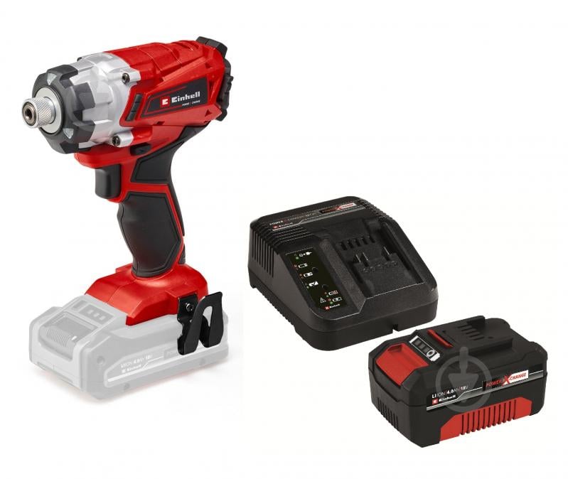 Шуруповерт ударный аккумуляторный Einhell PXC TE-CI 18/1 Li Kit 4 Ah 4510034 Set2 - фото 1 Шуруповерт ударный аккумуляторный Einhell PXC TE-CI 18/1 Li Kit 4 Ah 4510034 Set2 - фото 1
