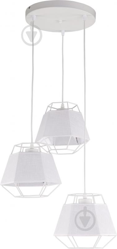 Люстра подвесная TK Lighting Cristal 3x60 Вт E27 белый 1853 - фото 1