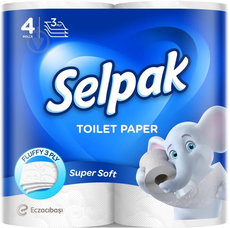 Туалетний папір Selpak Super Soft тришаровий 4 шт. - фото 1