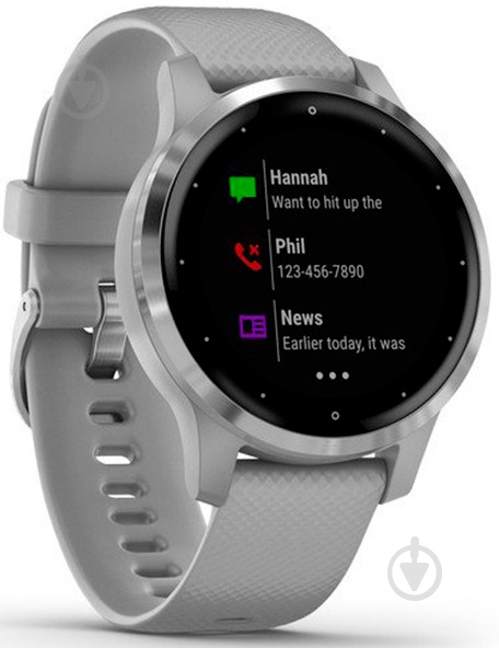 Смарт-часы Garmin Vivoactive 4S Powder silver/grey (010-02172-03) - фото 2 Смарт-часы Garmin Vivoactive 4S Powder silver/grey (010-02172-03) - фото 2