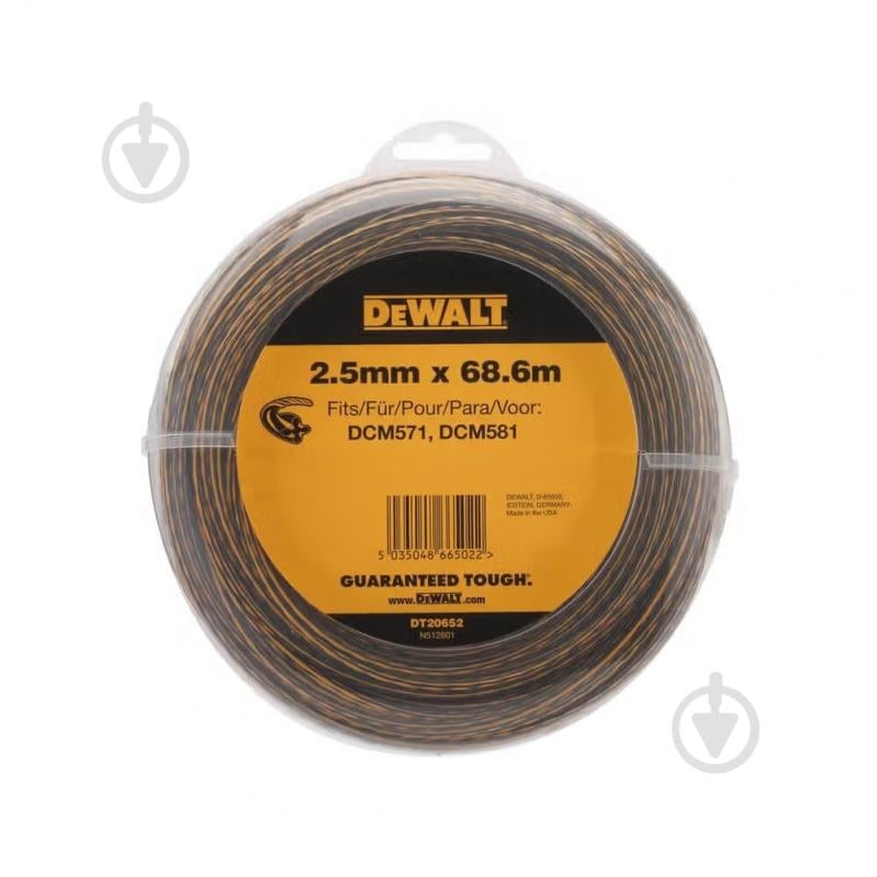 Жилка для триммера DeWalt DT20652 - фото 1 Жилка для триммера DeWalt DT20652 - фото 1