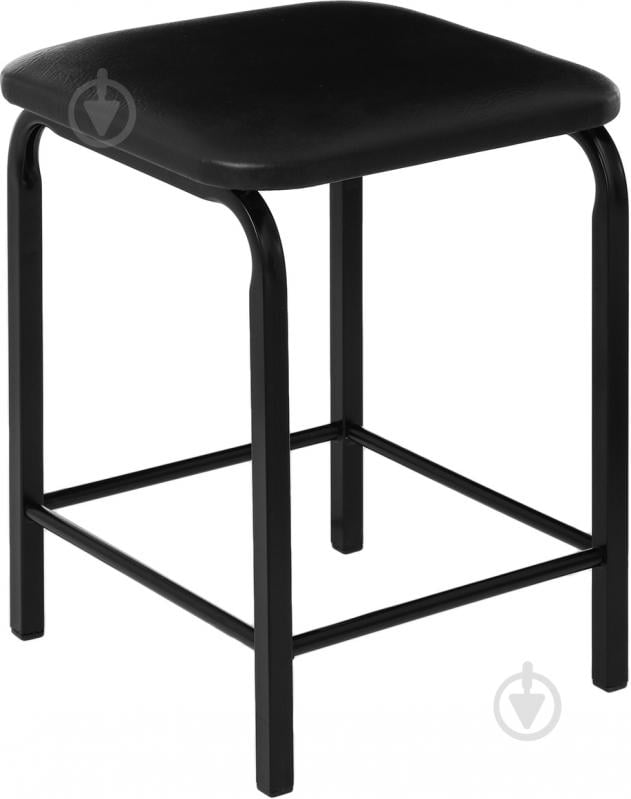 Табурет с мягким сиденьем черный / черный - фото 1 Табурет с мягким сиденьем черный / черный - фото 1