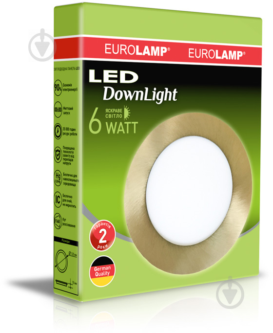 Світильник точковий Eurolamp Downlight LED-DLR-6/4(golden) 6 Вт 4000 К золотий - фото 3