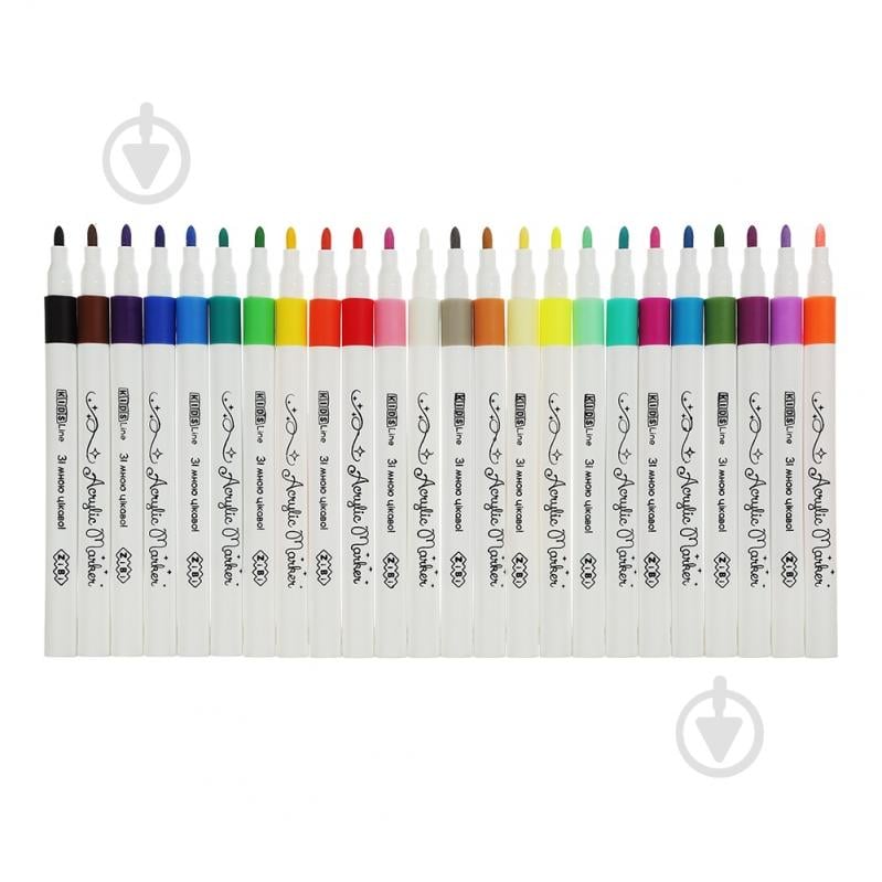 Набір маркерів акрилових ZiBi 24 кольори KIDS Line мульті ZB.2703 - фото 3 Набір маркерів акрилових ZiBi 24 кольори KIDS Line мульті ZB.2703 - фото 3