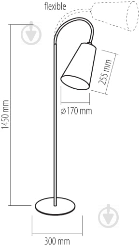 Торшер TK Lighting Wire 60 Вт E27 белый 3077 - фото 2